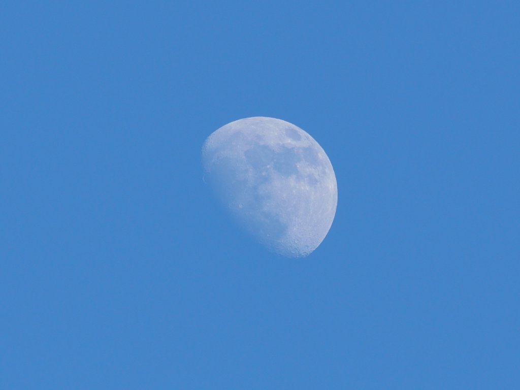 Moon in Blue Sky